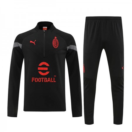 AC Milan Quarter Zip Training Huppari 2022-23 Musta